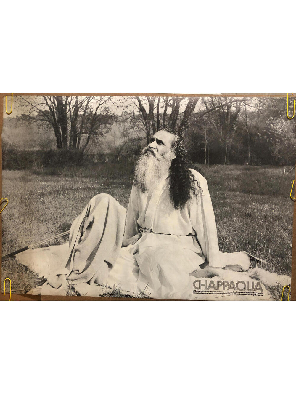 Suami Satchidinanda Original Vintage Poster Black & White 1968 Head Shop Pin Up